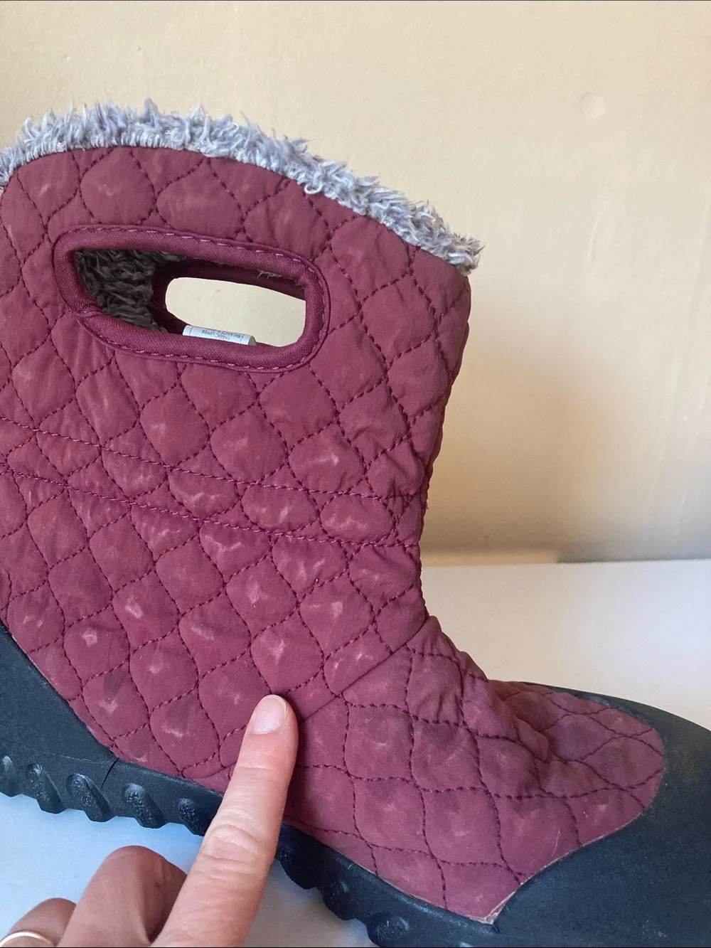 Bogs Rebound Waterproof Quilted Boots in Burgundy